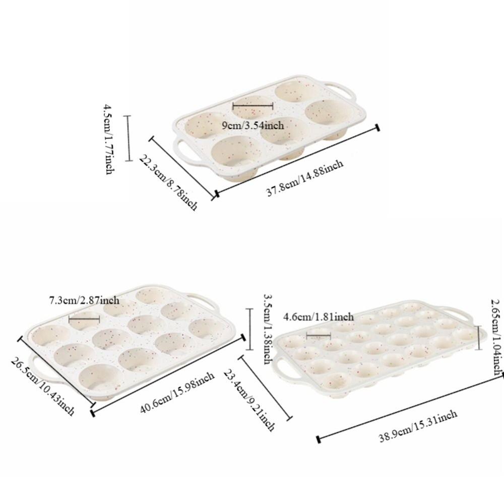 Moule à Muffins en Silicone 24/12/6 Cases Résistant à la Chaleur pour Cupcakes Moule à Cupcakes pour la Cuisson Pudding
