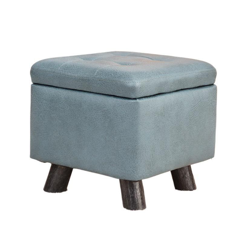 Small Solid Wood Storage Stool for Living Room - Coffee Table, Sofa Footstool, Shoe Changing Station