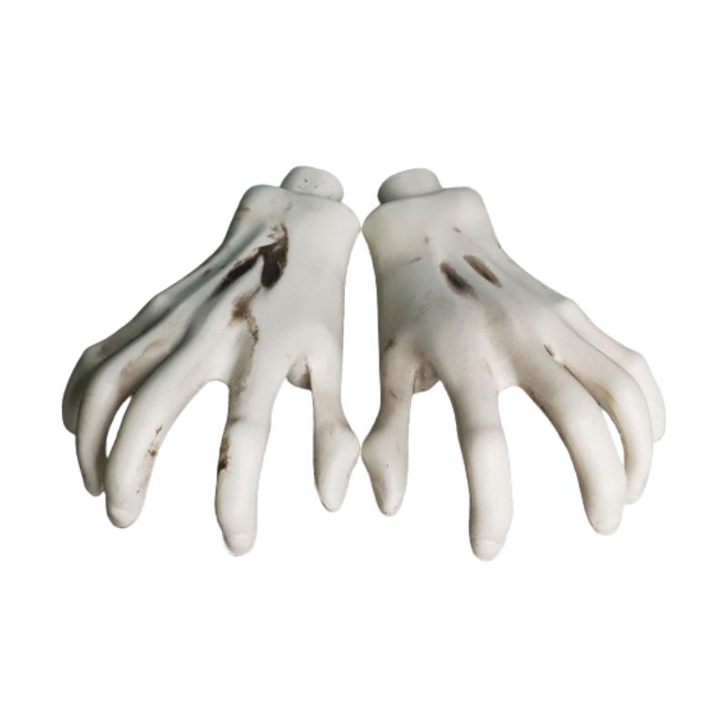 

Human 2pcs Fake Hands Halloween Skeleton Ghost Props Holiday Party Decor Horror