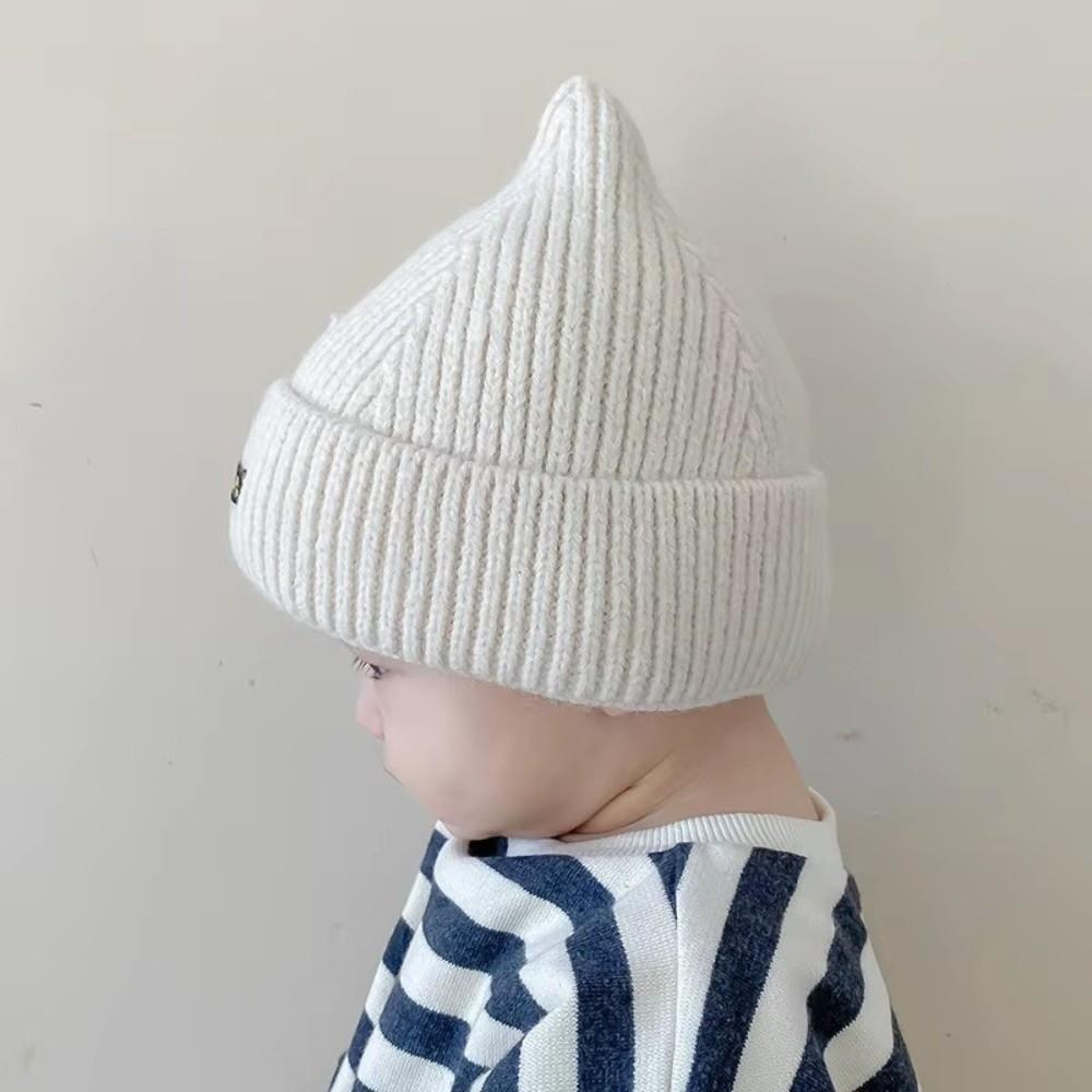 Cute Letter Newborn Knitted Hat Winter Warm Infant Kids Ear Protection Hats New Baby Beanie Cap