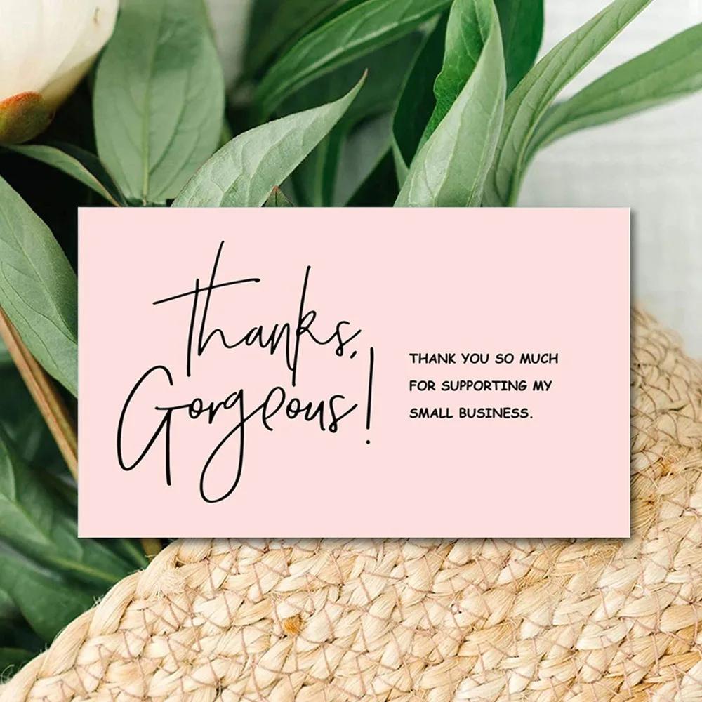 50PCS Small Business Thank You Cards Wedding Gift Card HK02 Design for Gratitude Expressions Business Stationery
