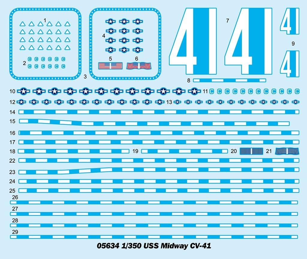 Trumpeter American Aircraft Carrier Midway Plastic Model 05634 1/350 CV-41