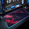 Jet Airplane Mouse Pad RGB Gaming Mousepad Big LED Pad PC Desk Mat Luminous Mouse Pad Large Keyboard Mats Table Rug With Backlit