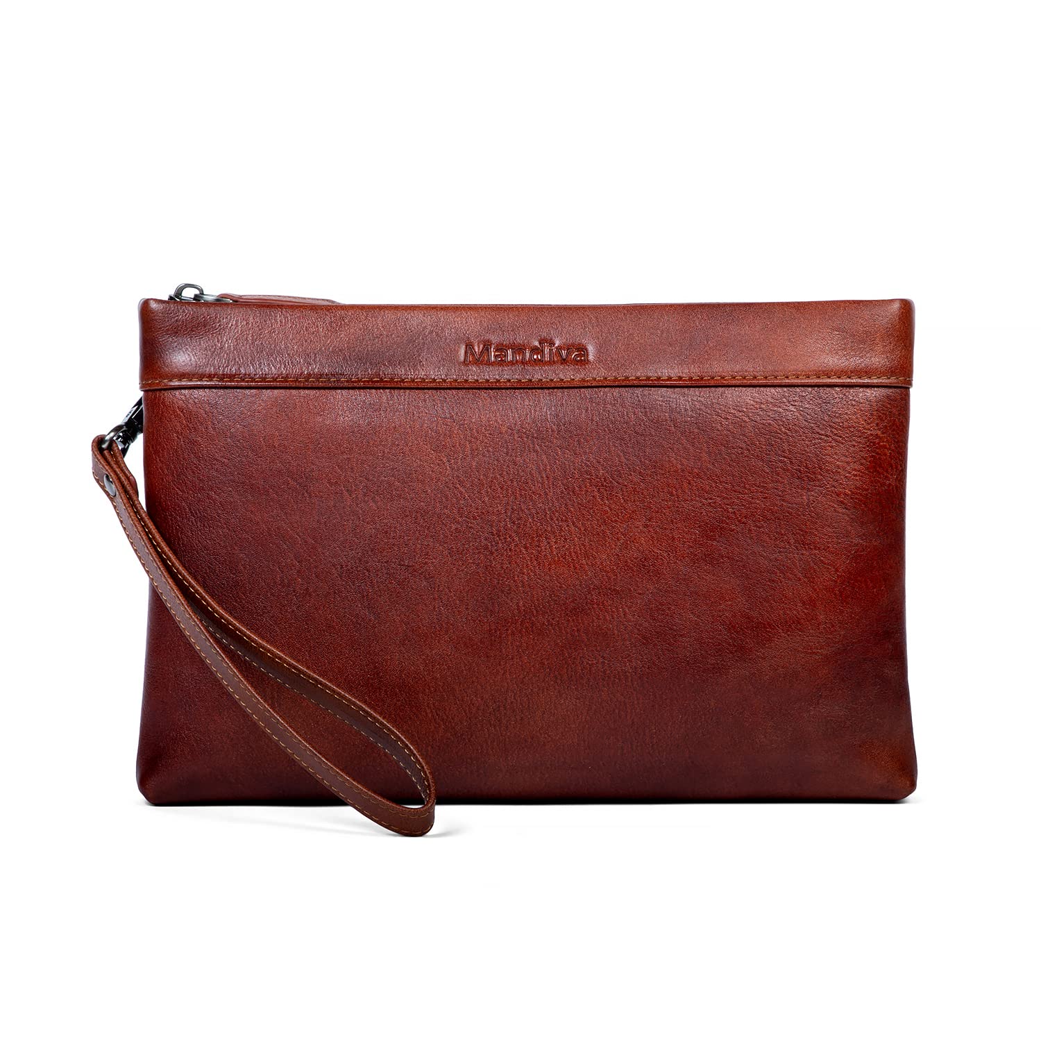 

Clutch Bag Second Bag Wedding Genuine Leather Handbag Large Capacity Top Leather [Mandiva] Men s (Camel 02)