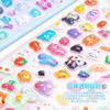 MORISHOP 12-Piece Puffy 3D Cute Reward Sticker Set Large Capacity Kids Smartphone Case Notebook DIY Gift Glitter Glossy Easy Peel Unisex
