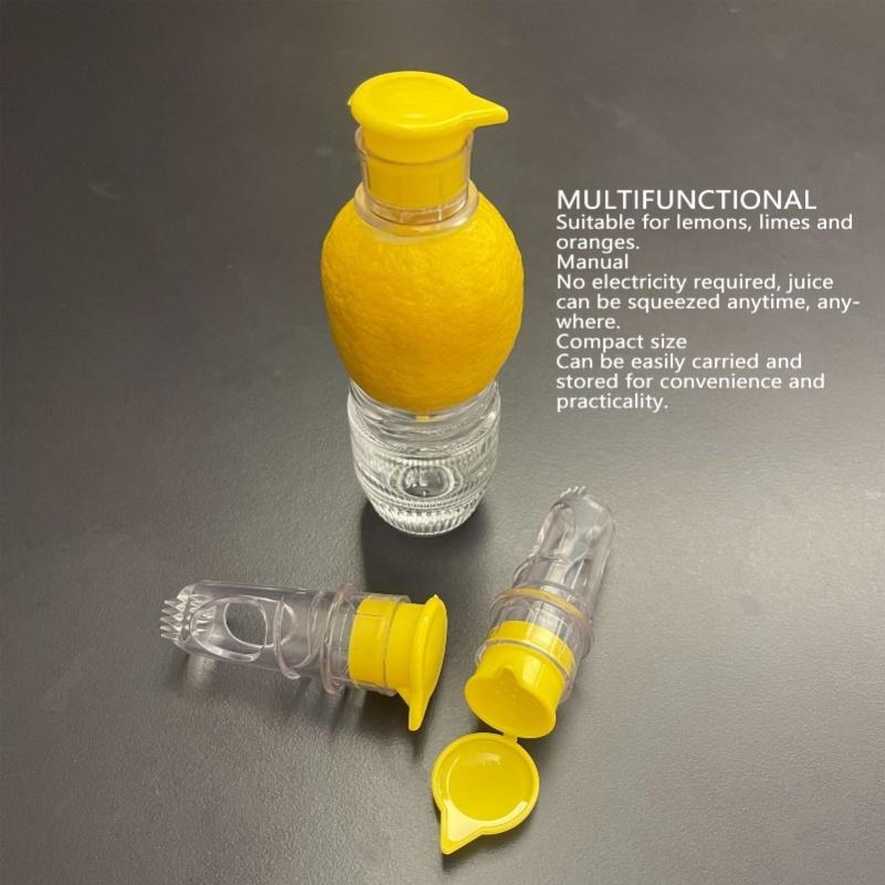 2PCS Portable Lemon Squeezer PP ABS Portable Labor Saving Manual Lemon Juicer For Limes Citrus