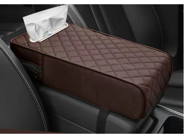 Multi-functional Car Armrest Pad with Storage and Tissue Holder