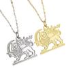 Handcrafted Lioness Designs Necklace Celebrating Iranian Tradition With Contemporary Stainless Steel Finish