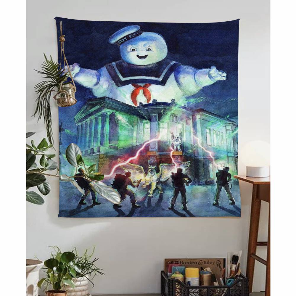 Retro Classic Ghostbuster Colorful Tapestry Wall Hanging Hanging Tarot Hippie Wall Rugs Dorm Wall Art Decor