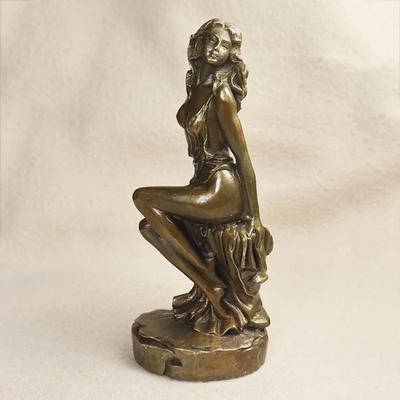Beautiful Oriental Female Women Figures Bookshelf Brass Statue Decoration Art Sculptures Indoor Outdoor Garden Decoration