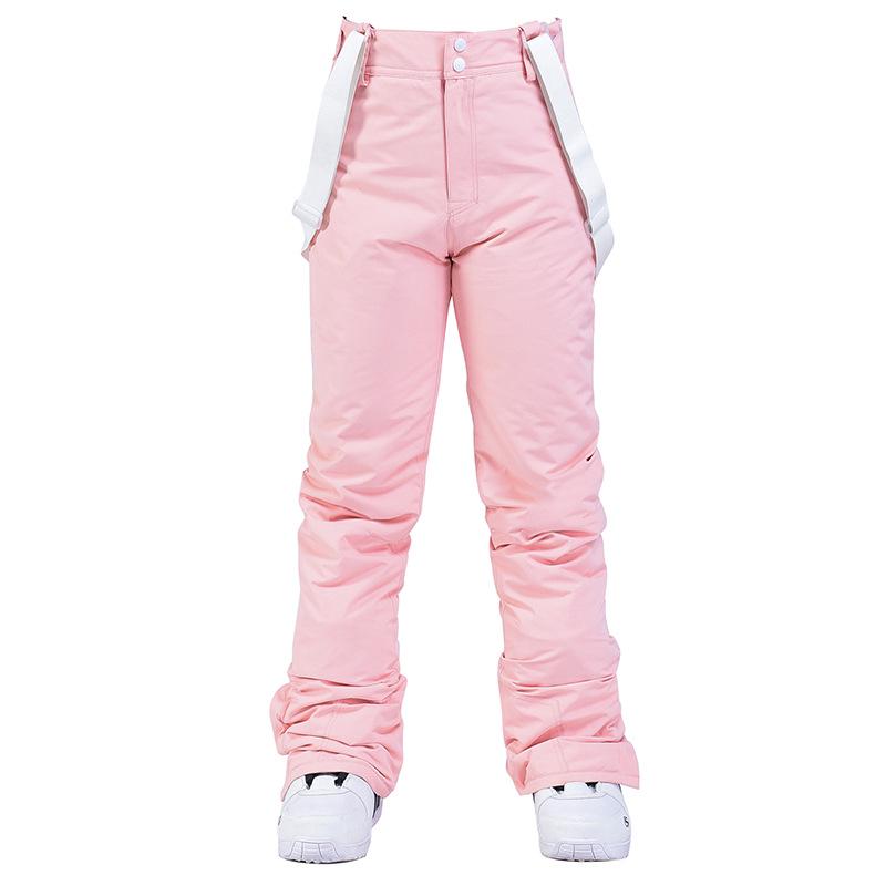 Men's and Women's Windproof Water-Repellent Winter Ski Bib Pants