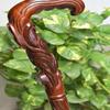 Christian Cross Wooden Hand Carved Cane Wood Carved Crafted Crook Handle Pilgrim Walking Cane Comfortable Support for Men Women