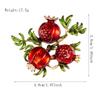 Spilla Smaltata Vintage Melograno per Donna Unisex Frutta Moda Spilla da Bavero Festa Banchetto Zaino Regali Accessori Gioielli