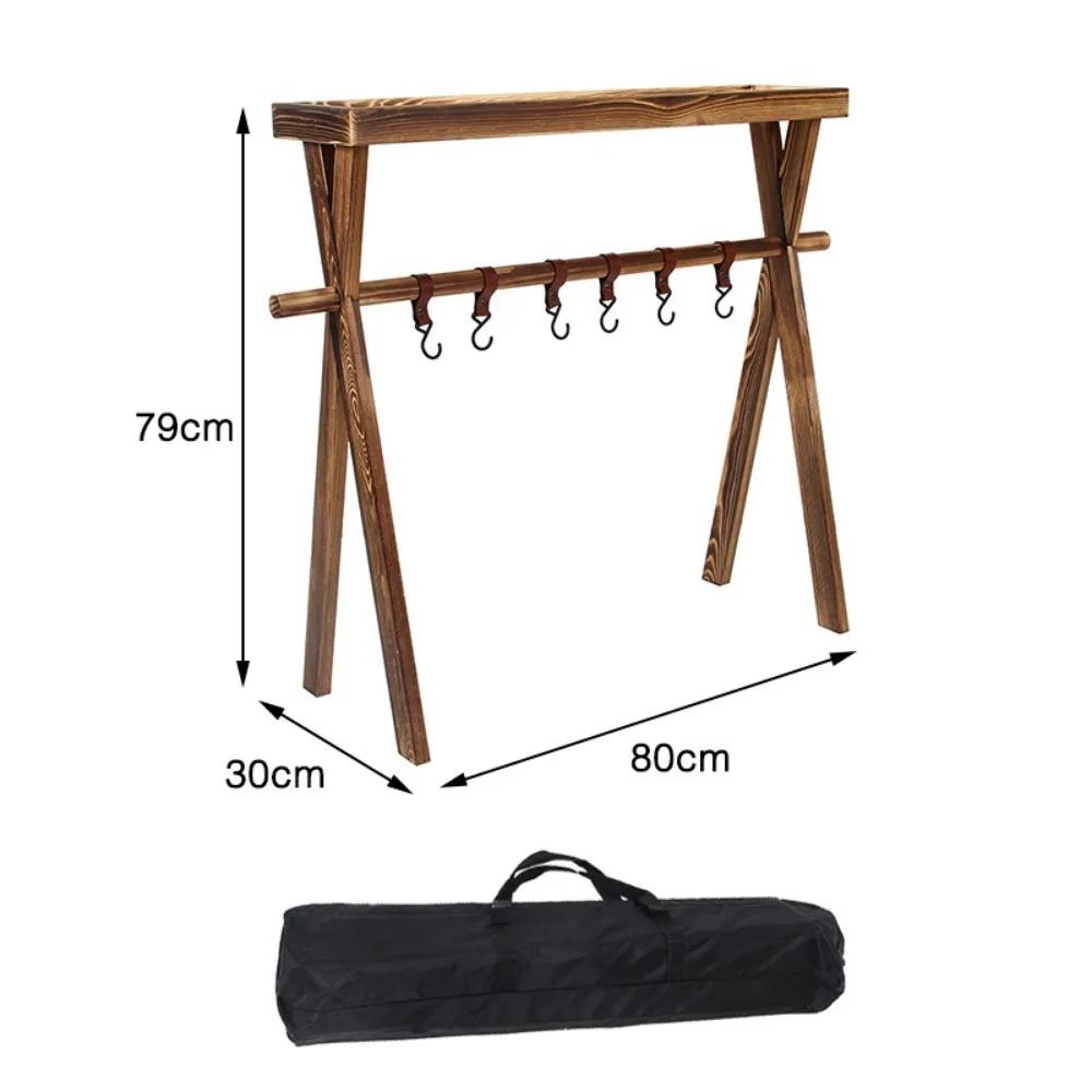 Outdoor Camping Spices Rack Save Space Portable Folding Seasoning Holder Detachable Simple Balcony Flower Stand Barbecue Shelf