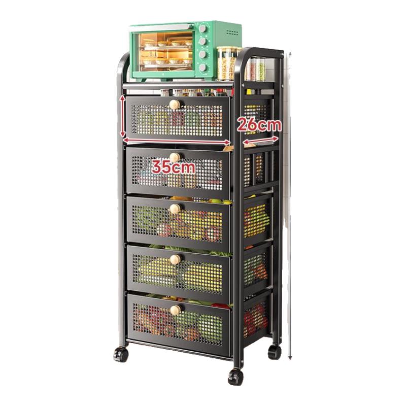 

Многофункциональная кухонная тележка для хранения с ящиками