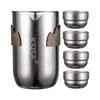 KASITES Pure Titanium Portable Travel Tea Set (1 Pot, 4 Cups)