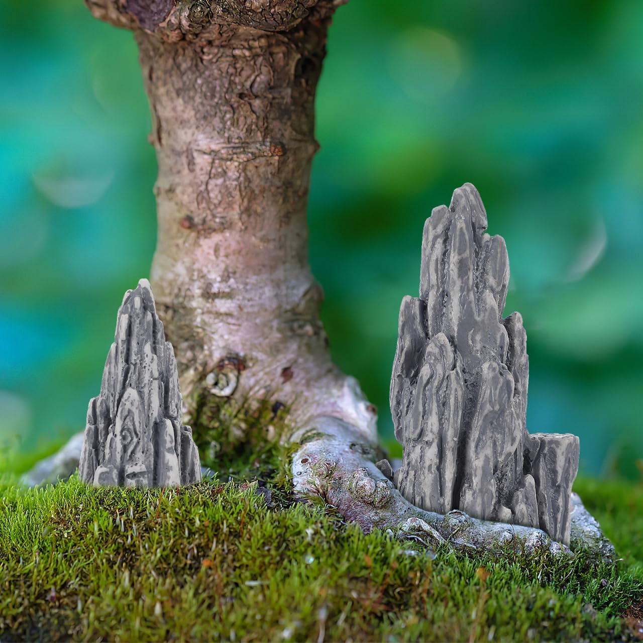 

8Pcs Mini Rockery Decoration Miniature Zen Garden Rockery Decor Mini Bonsai Figurines Ornament Plant Pot Terrarium Decor Bonsai Ornament Accessories