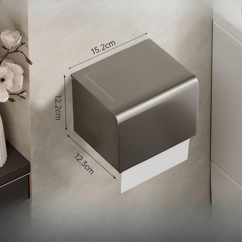 Gun Ash Toilet Tissue Box Shelf Toilet Waterproof Non-punching Toilet Paper Pumping Box Wall-mounted Toilet Carton