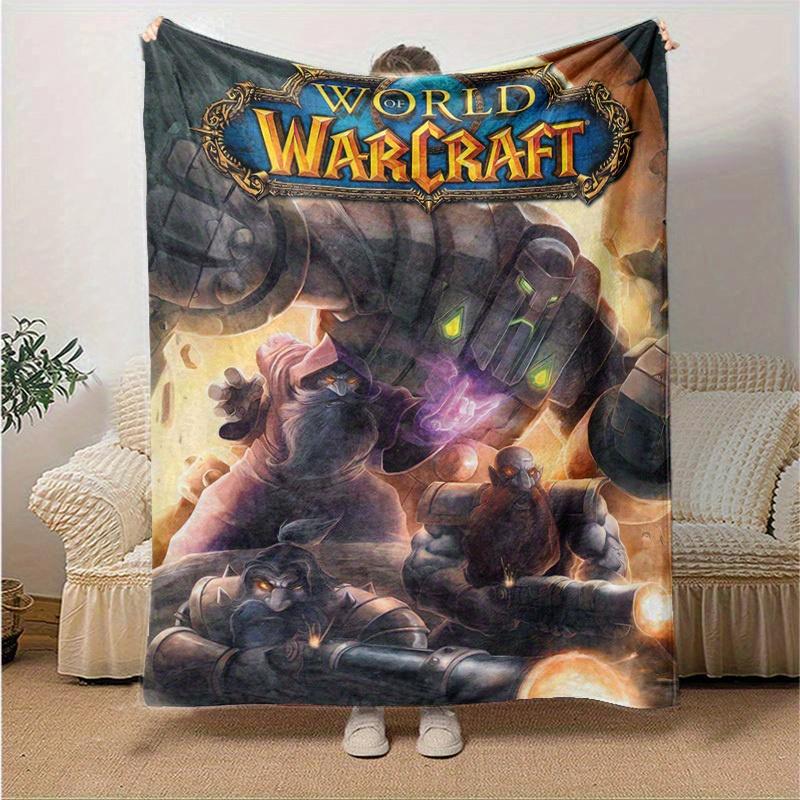 

1pc World of Warcraft-Inspired Home Decor: Cozy Flannel Blanket, Perfect Gift for Bedroom, Living Room, Travel, Camping, Car, Beach, Office Naps, Idea 130x150cm