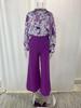 2026 Spring European & American Women's Printed Shirt & Elegant Wide-leg Pants Fashion Set