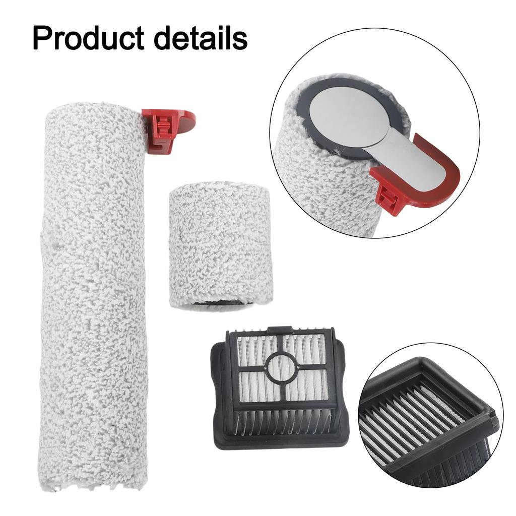 Roller Brush Filter For Eureka For RapidWash NEW730 NEW730BK Wet Dry Vacuum Cleaner Parts High Density Soft Wool Floor Care Kit
