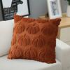Halloween Pillowcase 3D Pumpkin Pattern Solid Color Hidden Zipper Square Shape Long PV Velvet Bedroom Living Room Sofa Decoration Pillowcase Pillow