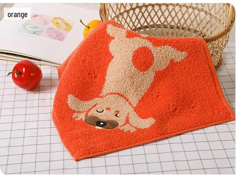 Jinhao A-Klasse Jacquard-Handtuch aus reiner Baumwolle für Kinder – weich, saugfähig, verdrehungsfrei, kleine quadratische Größe.