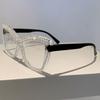 INS Rhinestone Glasses Luxury Lightweight Anti-Blue Light Glasses Fashion Elegant Large Frame Eyewear Outdoor Activities