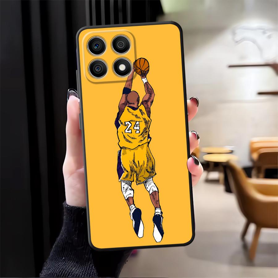Black Soft Phone Cover Case for Honor Magic5Lite X7 70 90 8X 200 400 Lite X9a X8 X5b X6 Basketball Players Cool
