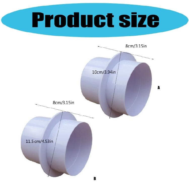 PVC Exhaust Check Valves Air Duct Check Ventilation Device Backflow Preventer Ventilation Pipe Round Check Valves