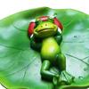 Floating Frog Ornaments Figurine Fairy Garden Statue Sculpture Figures Prop Pool Accessories for
