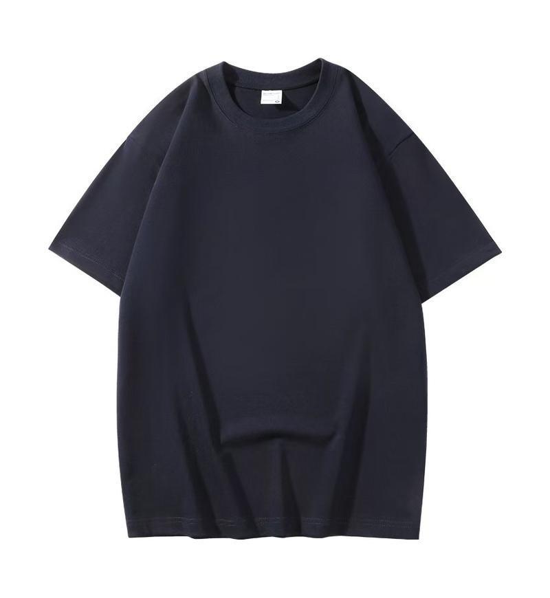 Heavyweight 300G Cotton Unisex T-Shirt: Short-Sleeved, Double Yarn, Round Neck, Drop Shoulder, Casual Workwear, Custom Logo Option