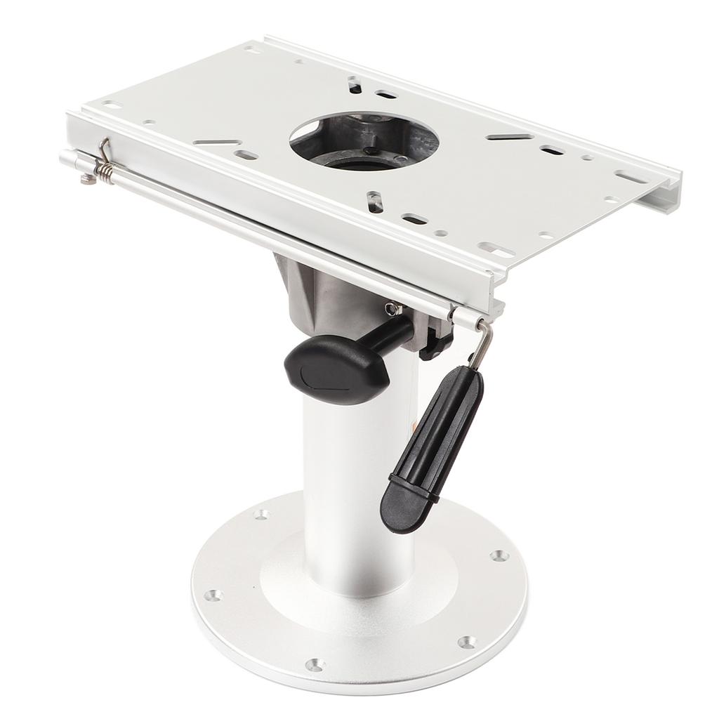 Marine Adjustable Seat Pedestal Manual 330‑480mm Height 225mm Base for RVs Yachts Boats