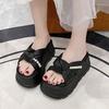 Fashion Beach Shoes House Slippers Platform Slipers Women Slides Sabot Genuine Leather 2025 Women's Genuine Leather Shoes Ladies' Slippe