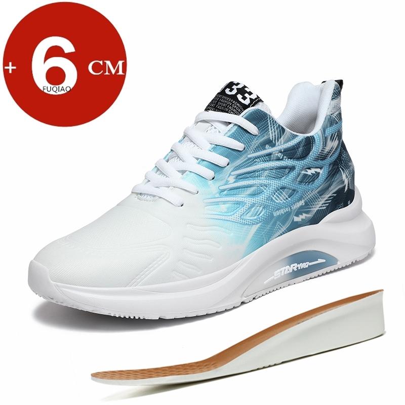 Fashion 6CM Height Increasing Sneakers for Men Light Comfy Elevator Jogging Sports Mesh Breathable Leisure Walking Shoes Soft Cushioning