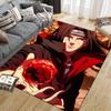 Uchiha Itachi Theme Illustration Square Area Rug, Non-Slip Floor Mat for Bedroom, Perfect Gift for Itachi Fans.chl