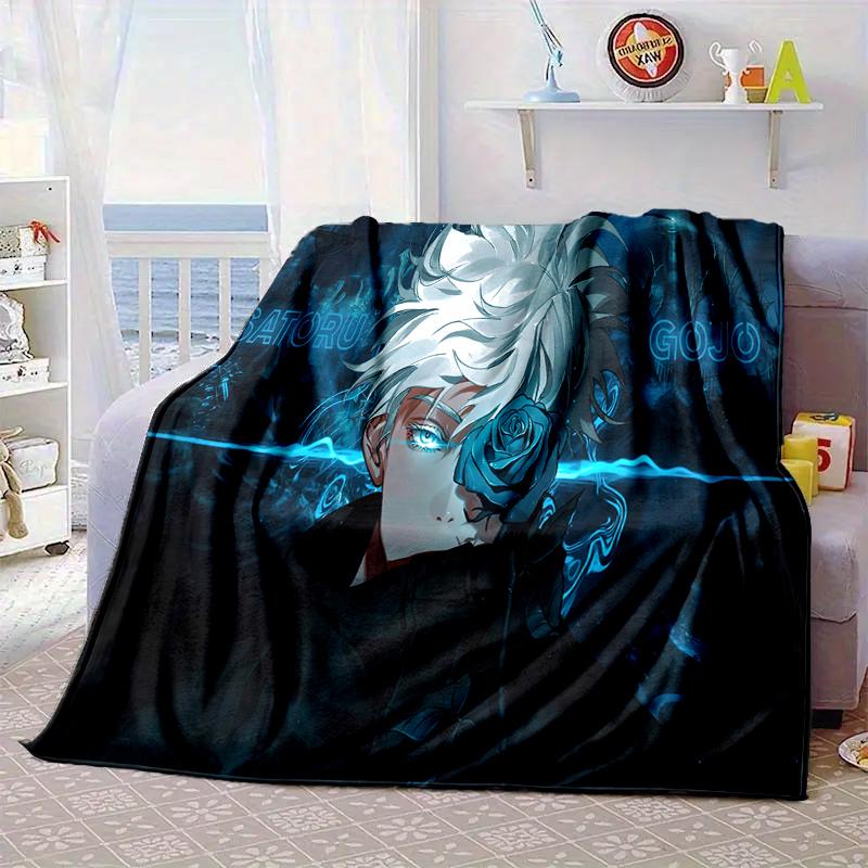 Jujutsu Curse Battle Blanket Flannel Blanket for bed, sofa, Camping, Hiking, Picnic Essentials, gift for family Fan gifts