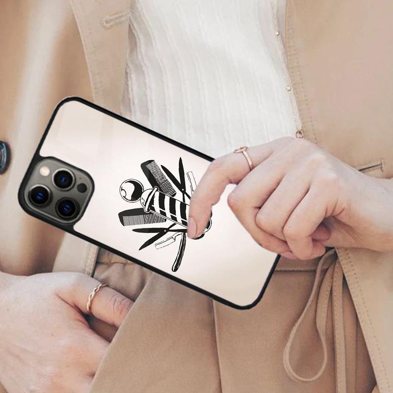 Barbier Haarstylist Magnetische Handyhülle Für APPLE iPhone 17 Air 16 14 13 12 Pro Max 15 Plus Kabelloses Laden Mit MagSafe Abdeckung