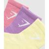 Gymshark Skarpetki Midi Crew 3pak Active Fioletowy Zachód Słońca Różowy Odświeżający Żółty I3a6z Pb86