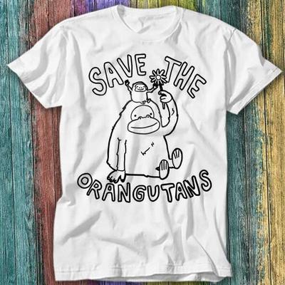 Sauvez l'Orang-outan Hommage Singe Jungle T-shirt Haut Tee 297