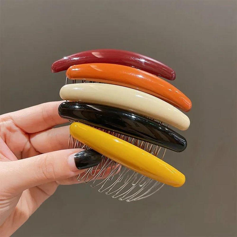 Candy Color Hair Clip Hair Comb Clip Side Clip Broken Hair Clip Sweet Hair Comb Hairpin  Student