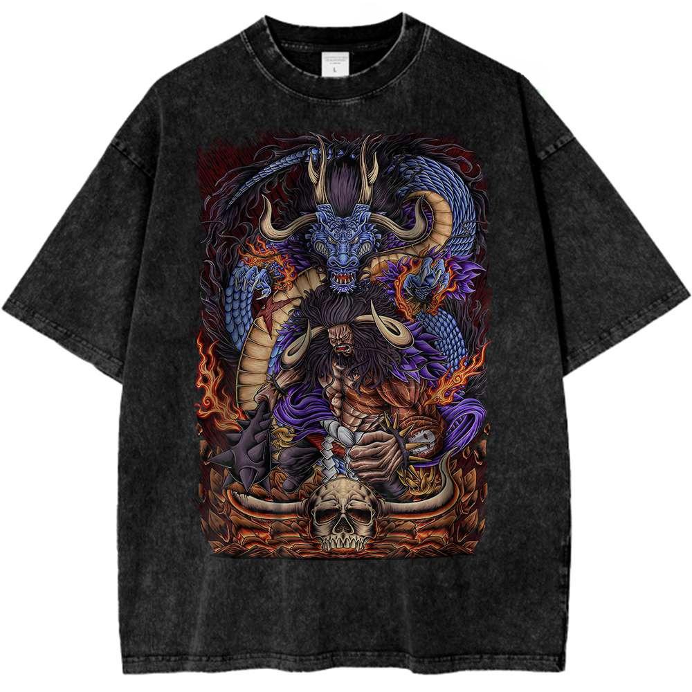 ONE PIECE Monkey D Luffy Gear Shirt Anime Retro T-Shirt Luffy Sauron Designer Illustration Pattern Street Sport Summer