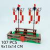 Small Particles Medieval Ancient Weapons War Military Tent Viewing Platform Showdown War Horse Building Block Scene