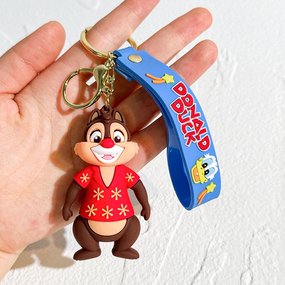 Creative Cartoon Character Keychain with Flexible Strap and Durable Metal Ring for Keys and Accessories Suitable for Everyday Use and Gift Giving