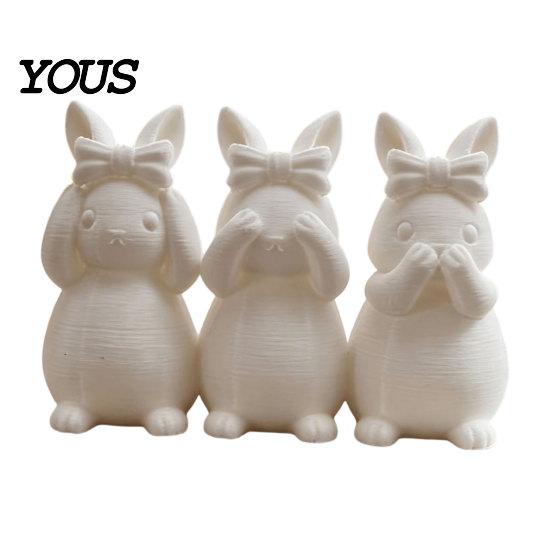 Easter Bunny Ornament Ornament, One-piece Molded Figure, 3D Printed Rabbit Decor Design Decorative Figurine for Living Room Bedroom