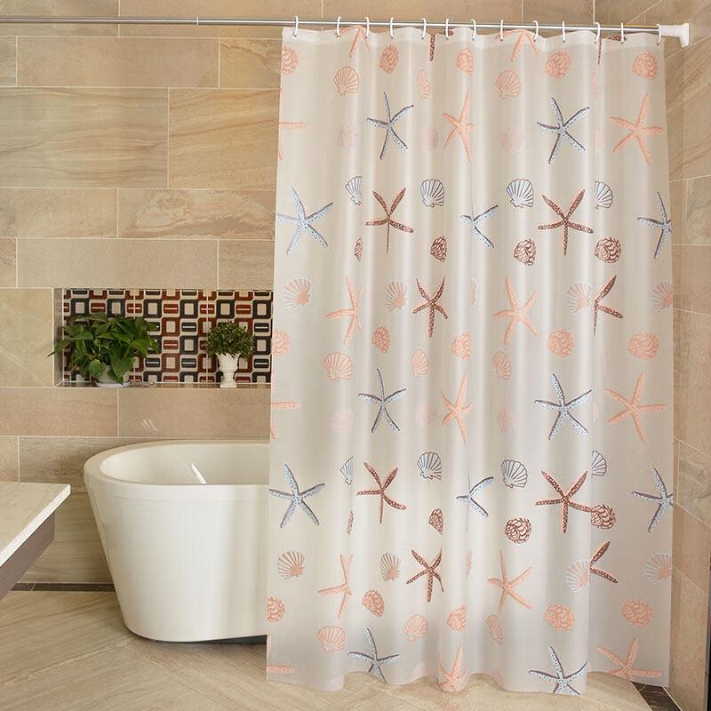 

LIEI No-Drill Waterproof Mildew-Proof Shower Curtain Set
