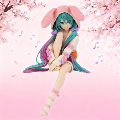 Verpackt Neu Anime Hatsune Miku Hasenohren Nachtwäsche schönes Mädchen Kawaii Figuren PVC Modell Spielzeug Puppe Ornament Geschenke