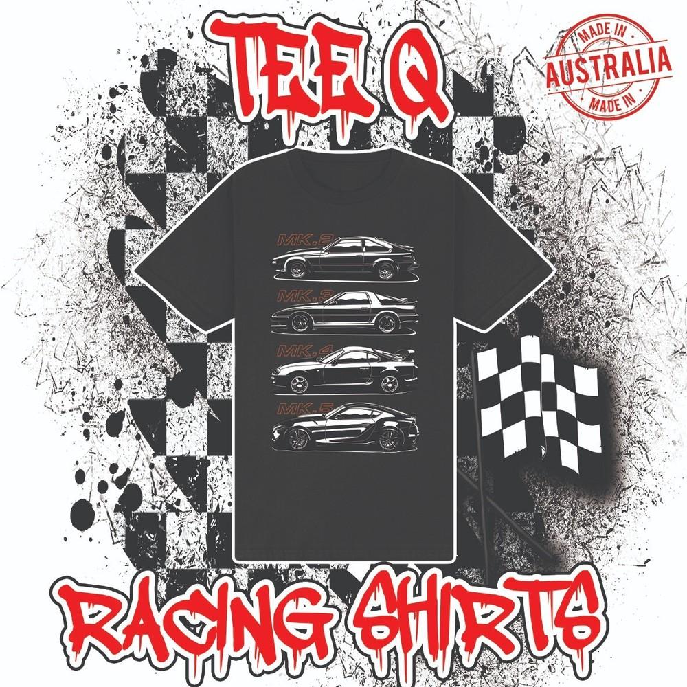 Черная футболка Toyota Supra Поколения JDM ~ Премиум Хлопок Gildan Унисекс Футболка L