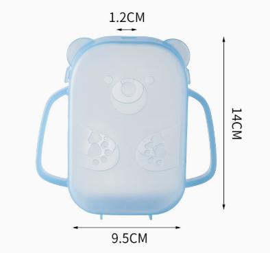 Baby Food Storage Container with Anti-Squeeze Design Soft Silicone Lid Easy Grip Handles Portable Baby Feeding Box for Infant Food Storage and Feeding One Size
