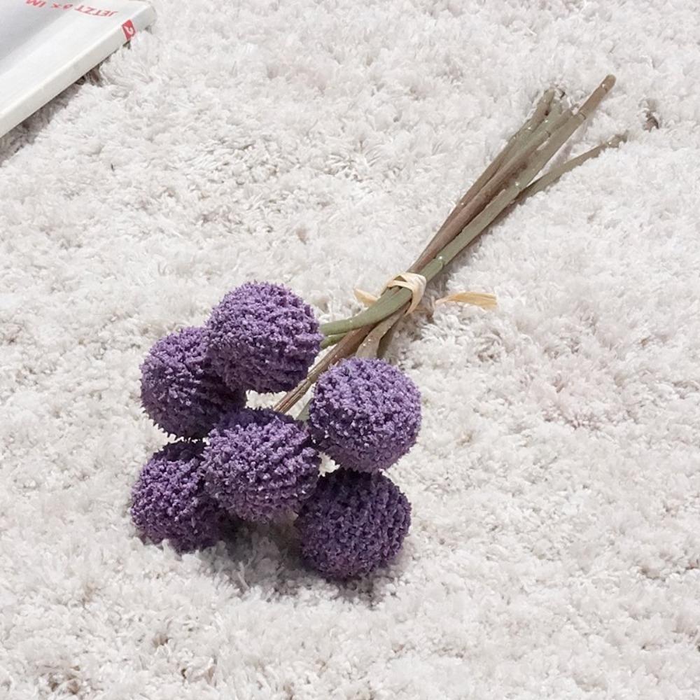 

6 шт. Букет искусственных цветов с эффектом реального прикосновения 6 головок Искусственные растения Домашний Садовый Декор фиолетовый